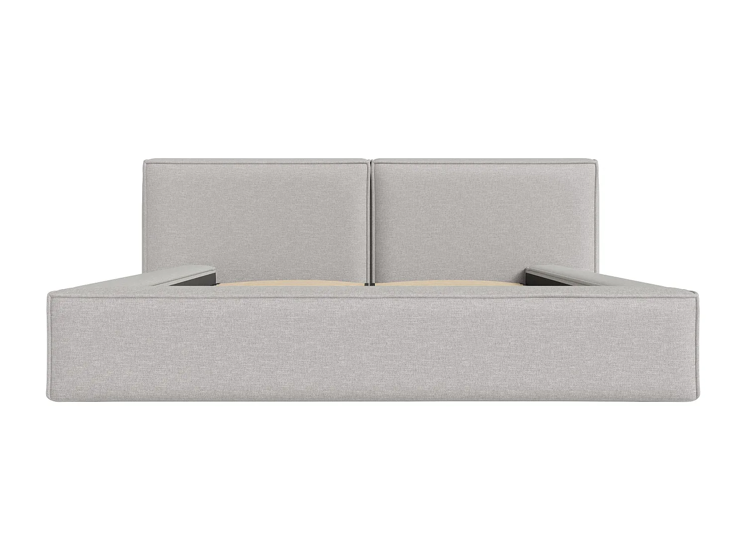 Doppelbett mit Stauraum in Hellgrau - 180 x 200 cm