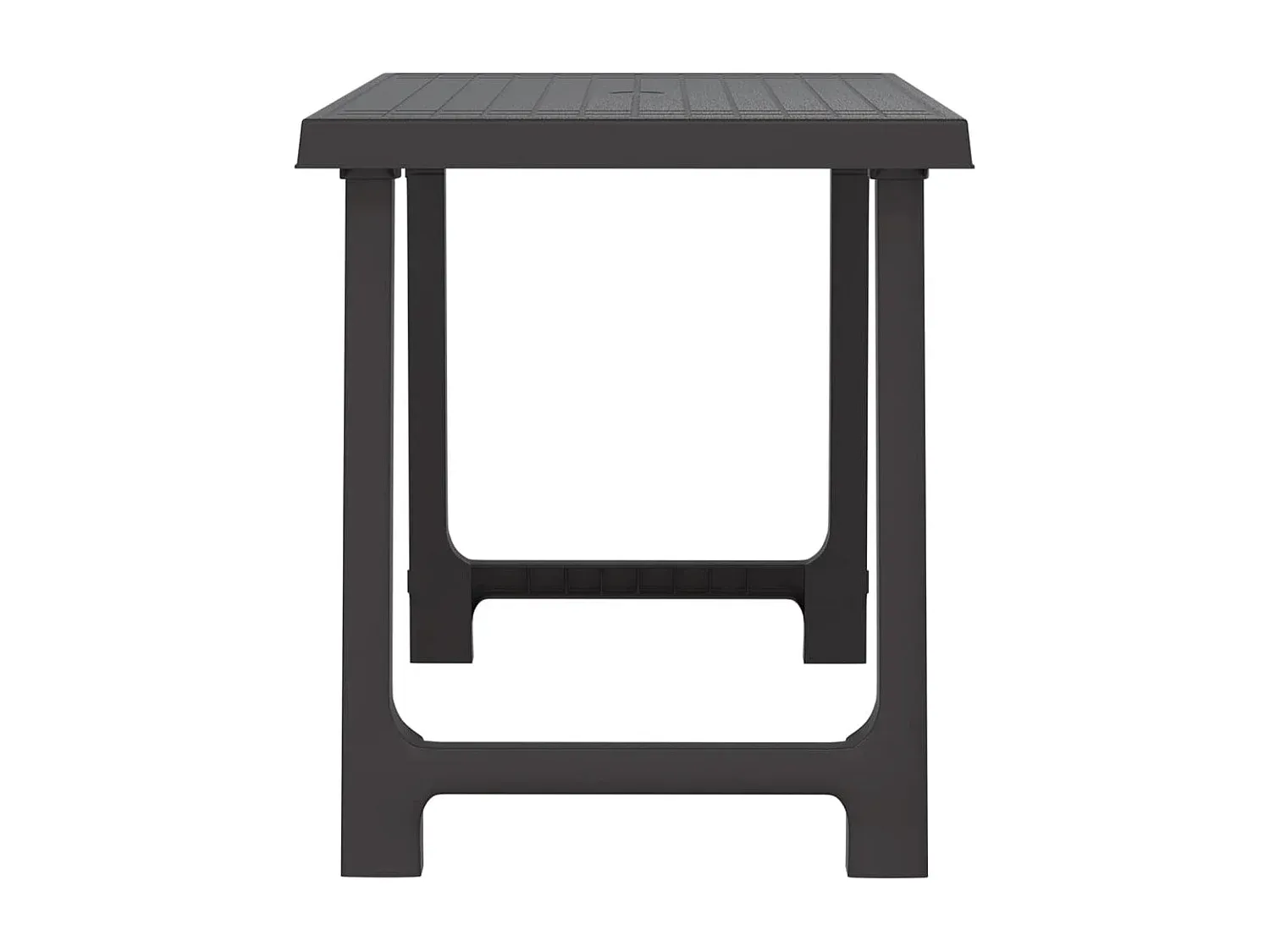 Klappbarer Campingtisch in Holzoptik, Anthrazit, 79x56x64 cm