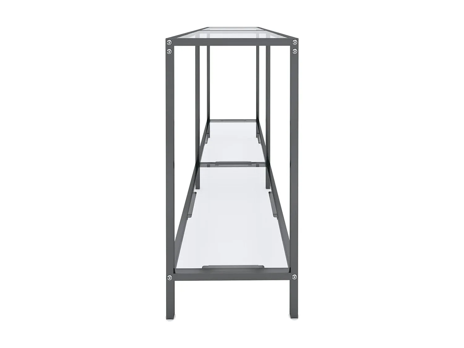 Moderner Glastisch für Flur, 140x35x75,5 cm