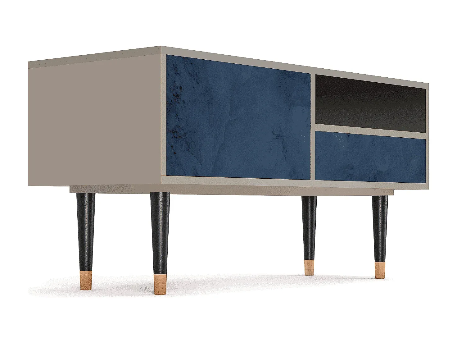 Moderner TV-Schrank mit Stauraum, 115x59x48 cm, Sand