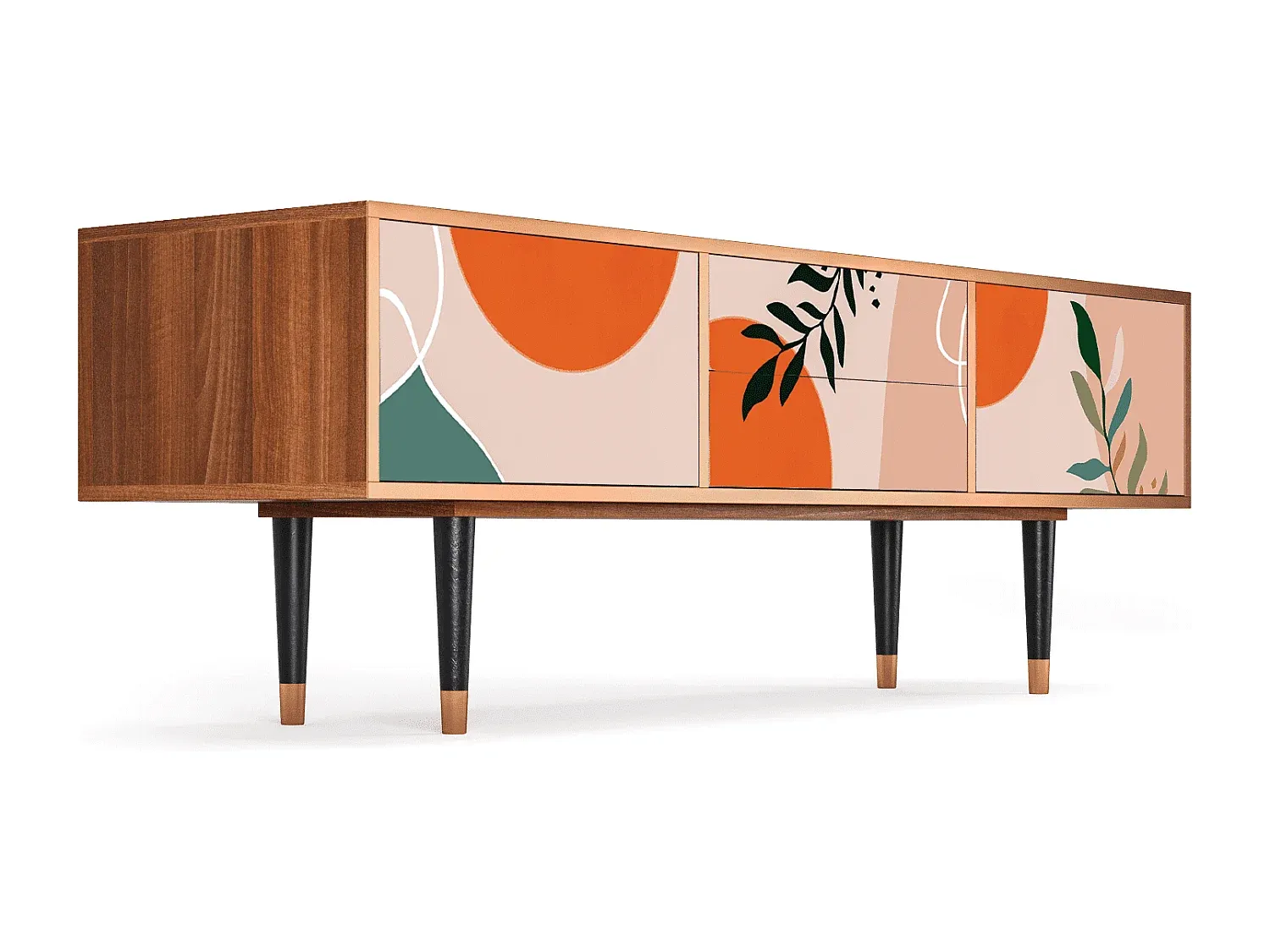 Elegantes TV-Möbel mit Walnuss-Finish