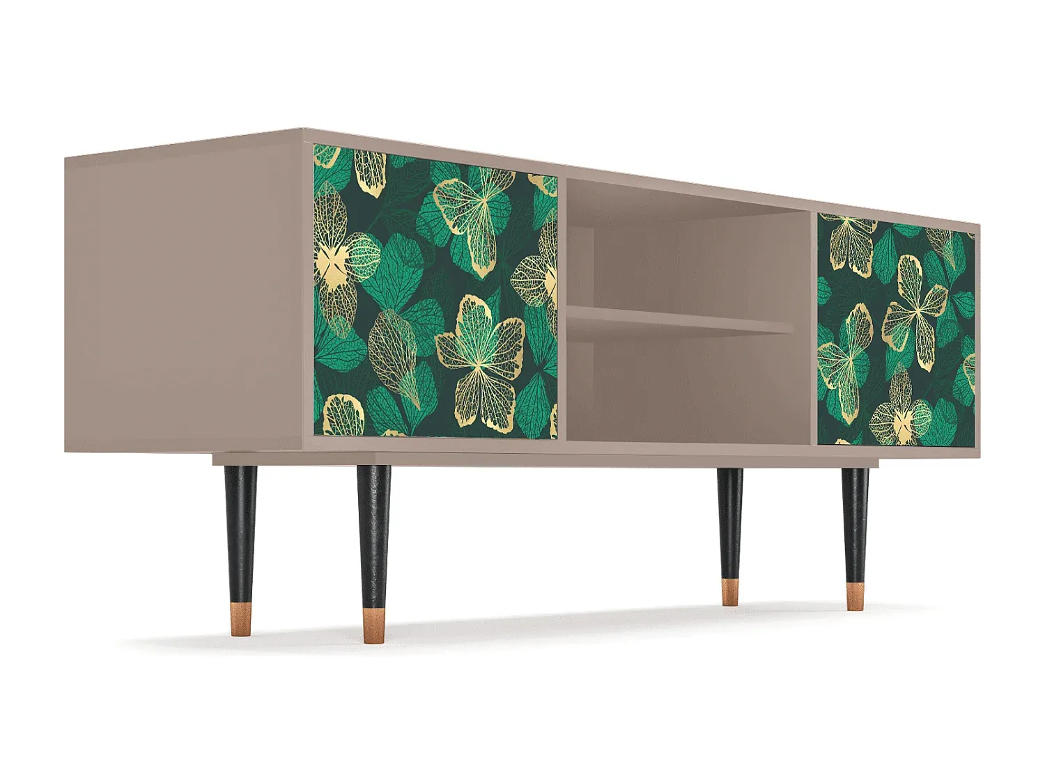 Multifunktionales TV-Möbel mit Blumenmuster, 170x69x48 cm