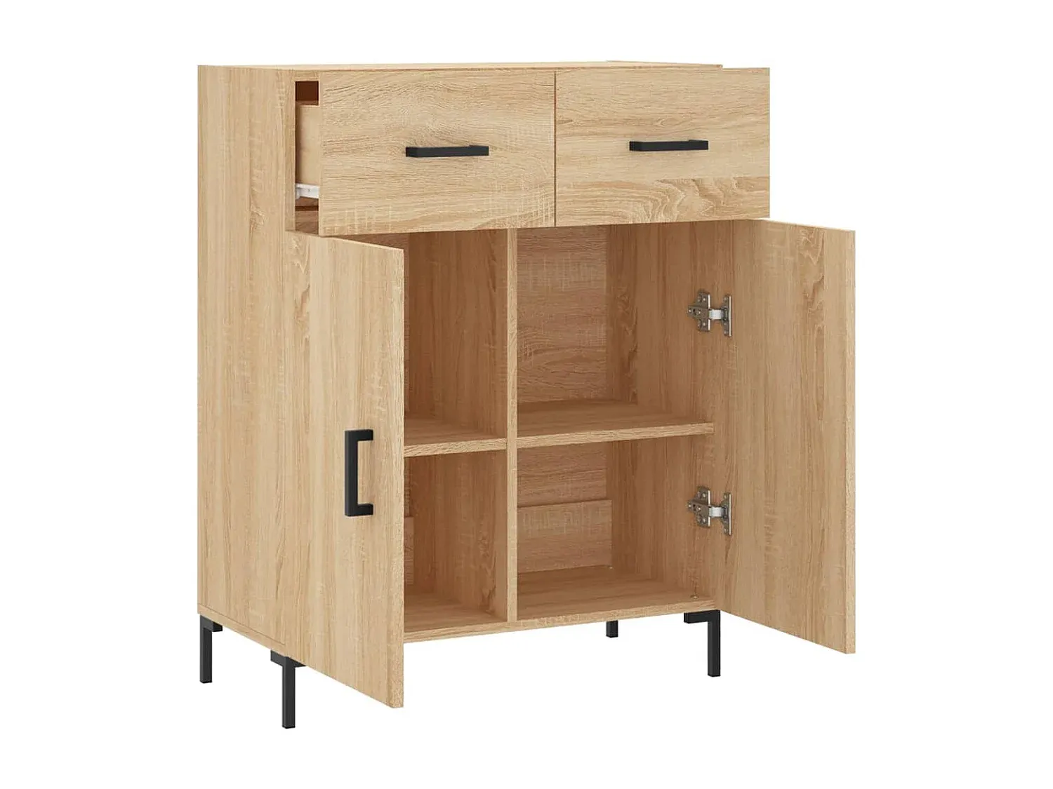Moderner Beistellschrank aus Holzwerkstoff, 70x34x90 cm