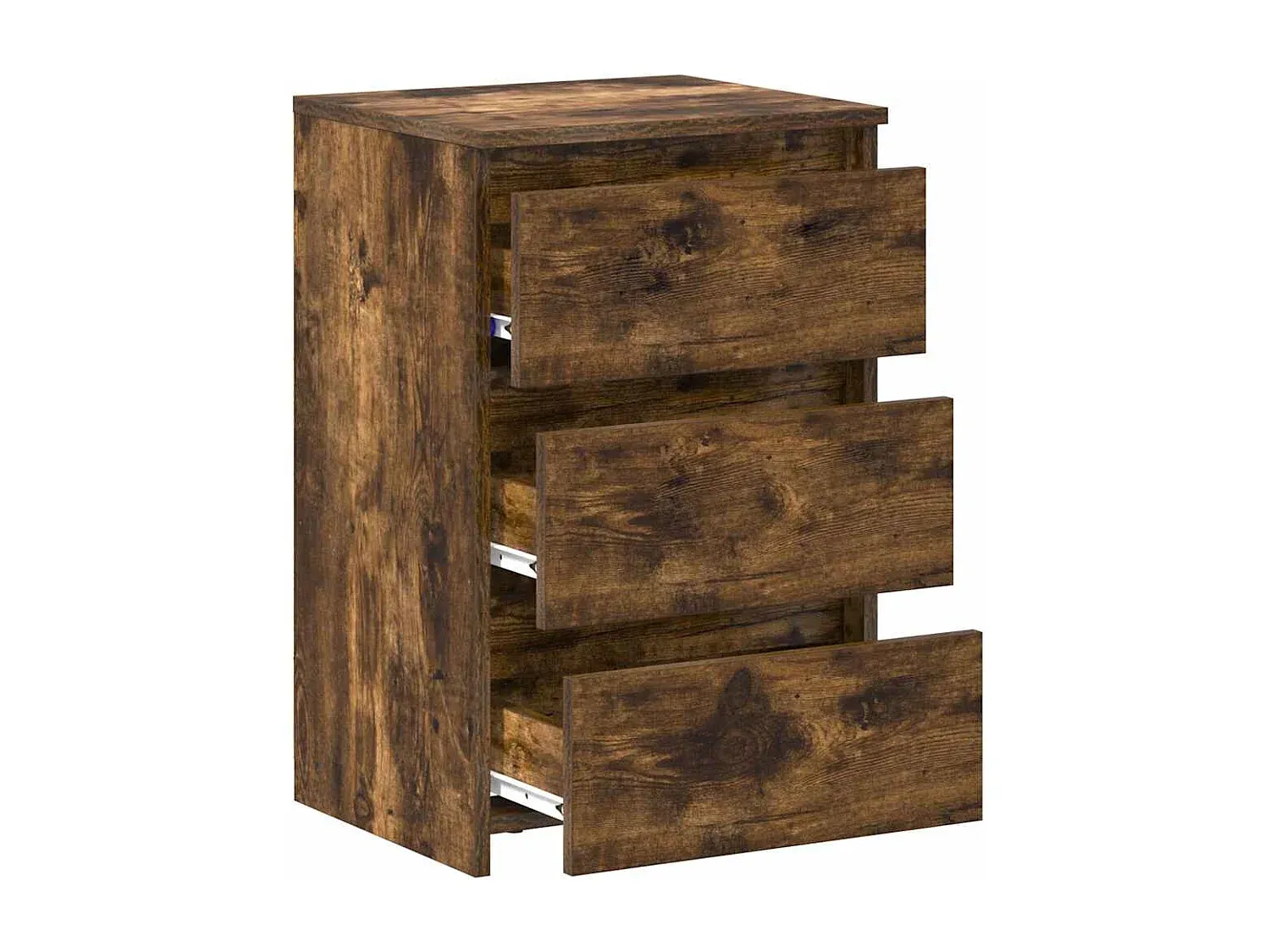 Zwei Nachttische in Räuchereiche Optik aus Holzwerkstoff