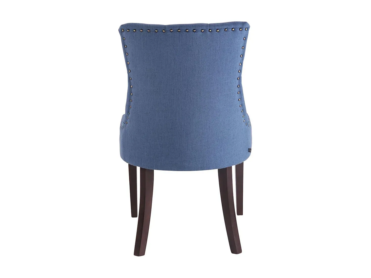 Esszimmerstuhl Set aus Stoff und Holz in Blau