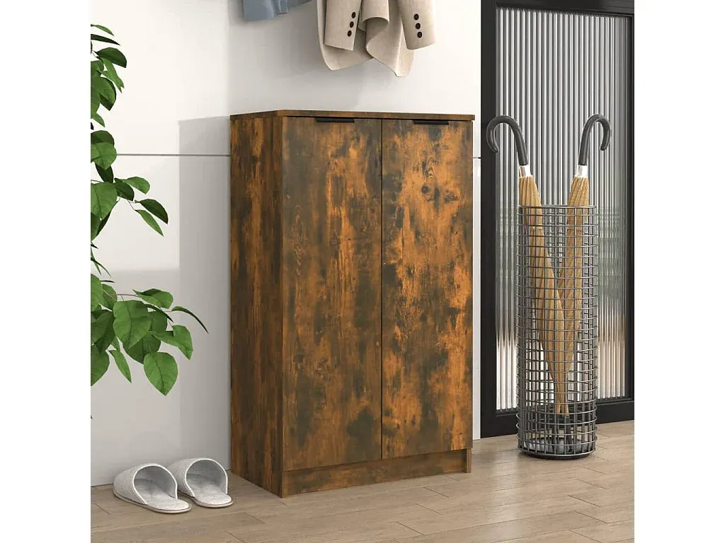 Moderner Schuhschrank aus Räuchereiche 59x35x100 cm