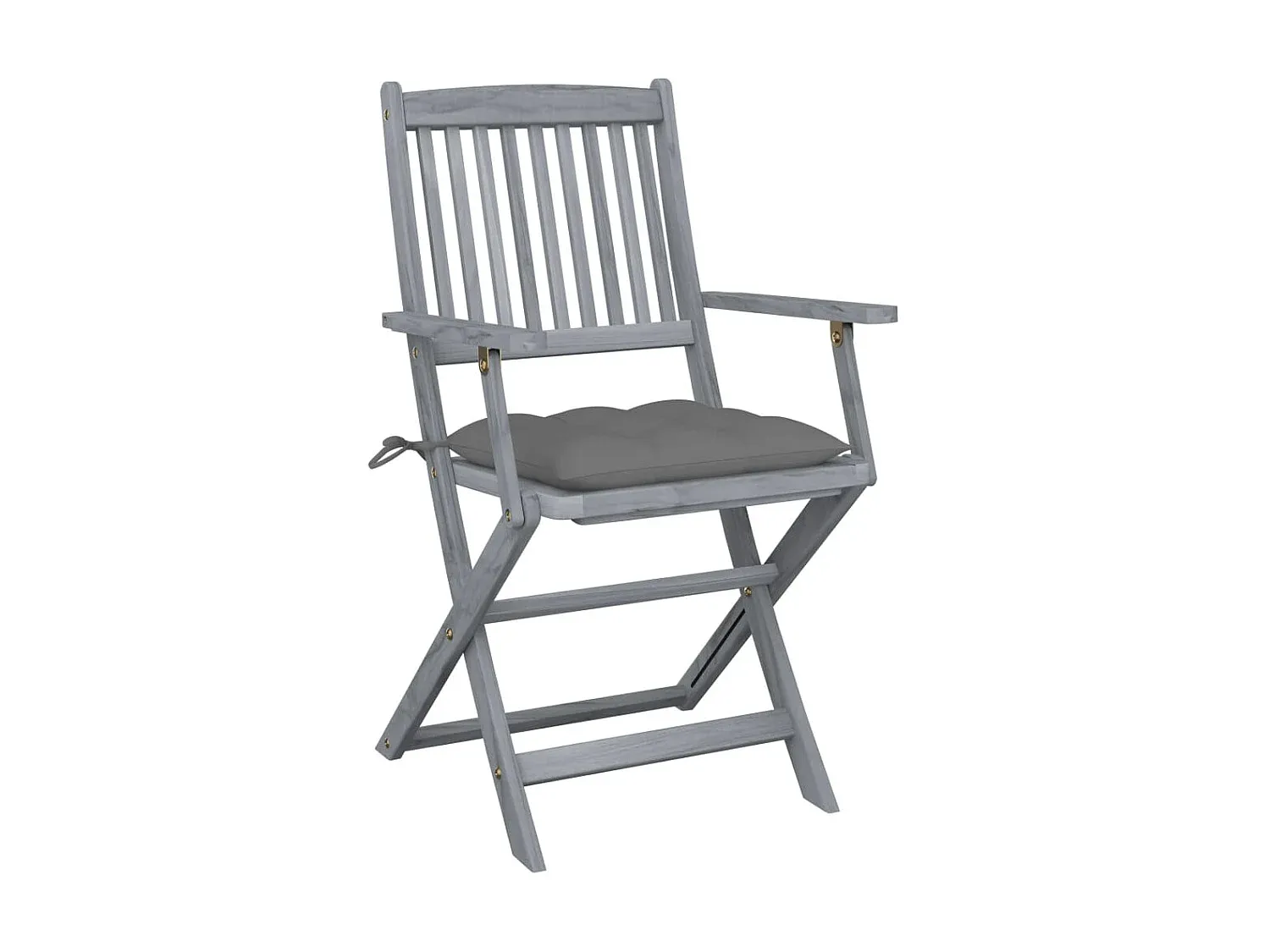 Faltbare Gartenstühle mit Kissen, 2er-Set, Akazienholz