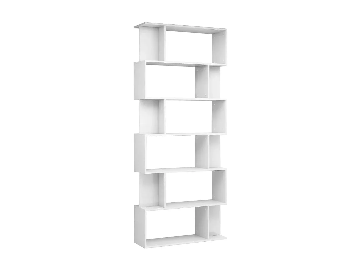 Hochglanz-Weiße Raumteiler Bücherregal 80x24x192 cm