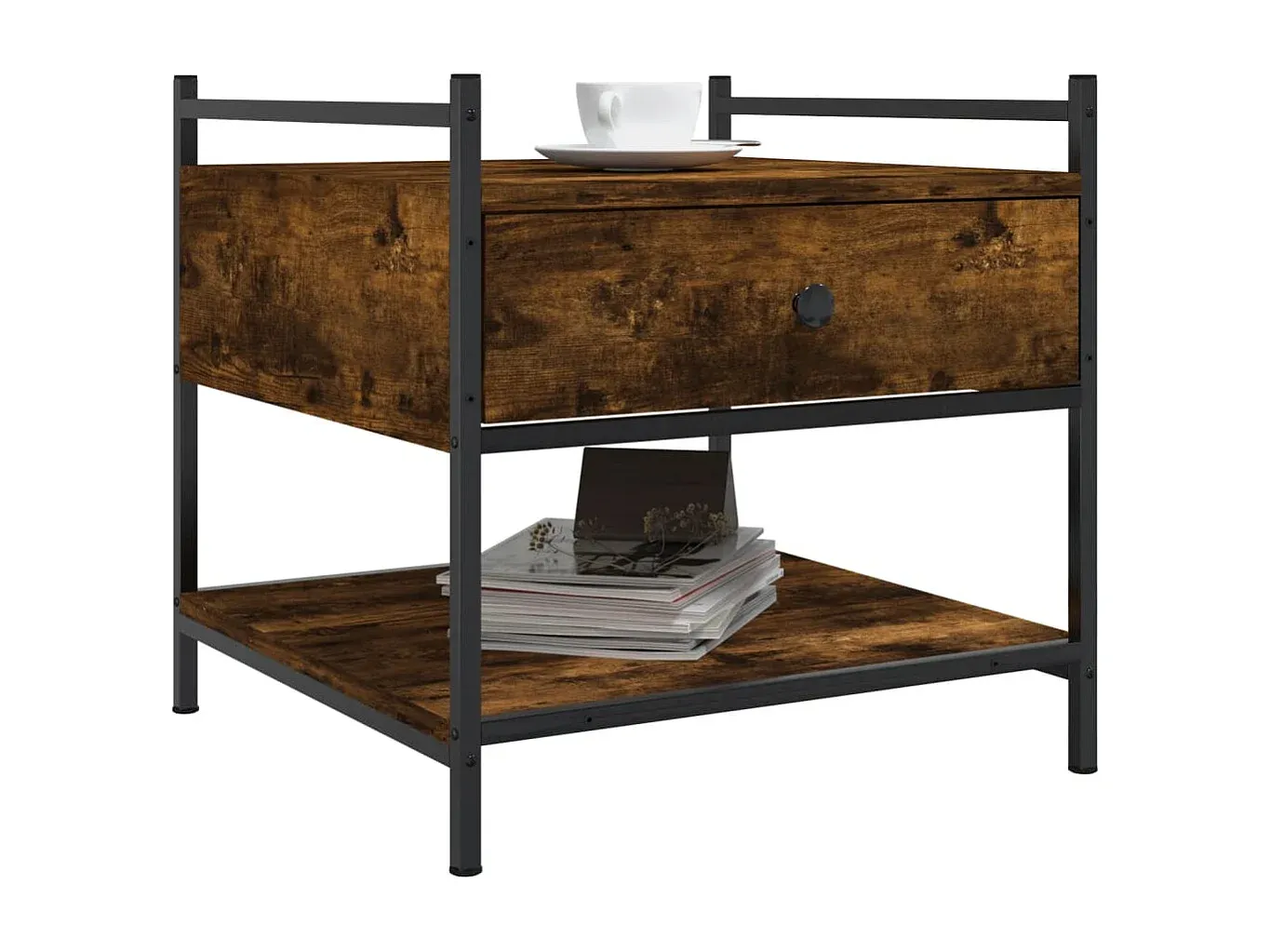 Moderner Couchtisch aus Räuchereiche, 50x50x50 cm