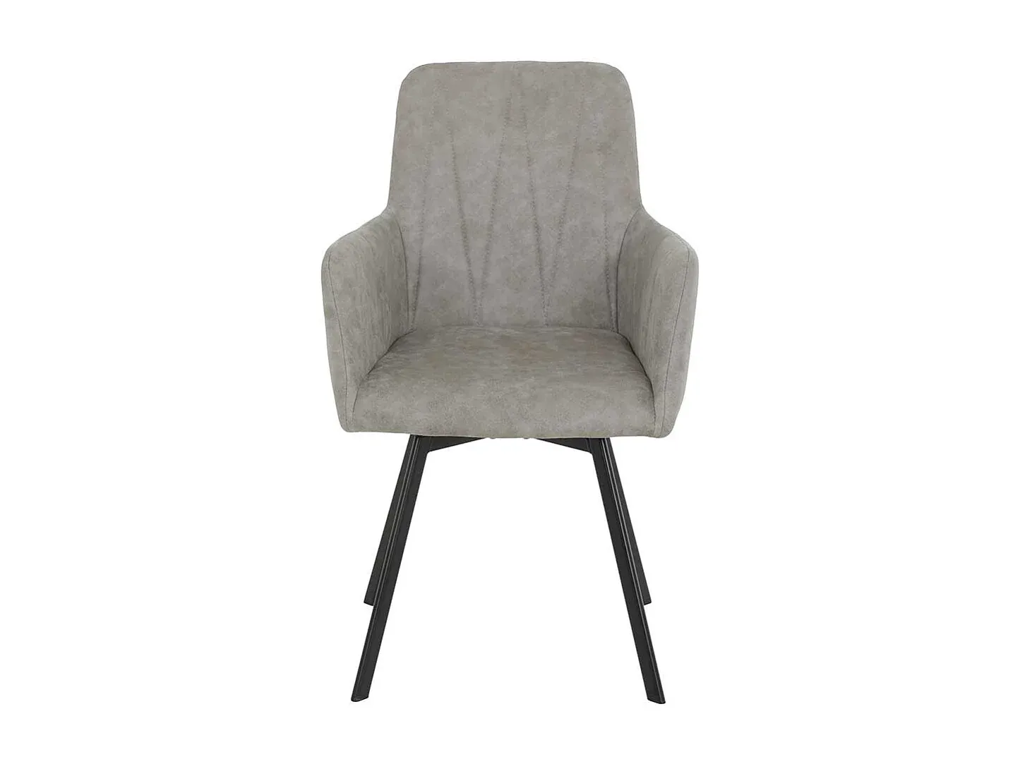 Drehstuhl für Esszimmer in Hellgrau, 2er Set