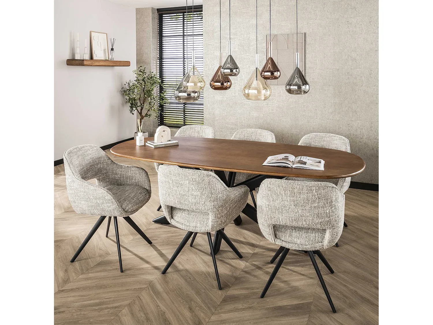 Schwenksessel mit Federmechanismus, Off White, 2er-Set