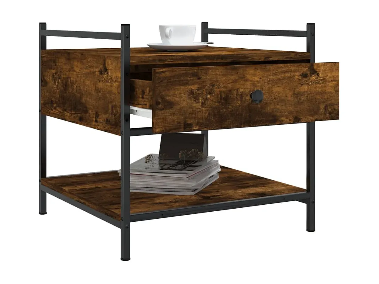 Moderner Couchtisch aus Räuchereiche, 50x50x50 cm