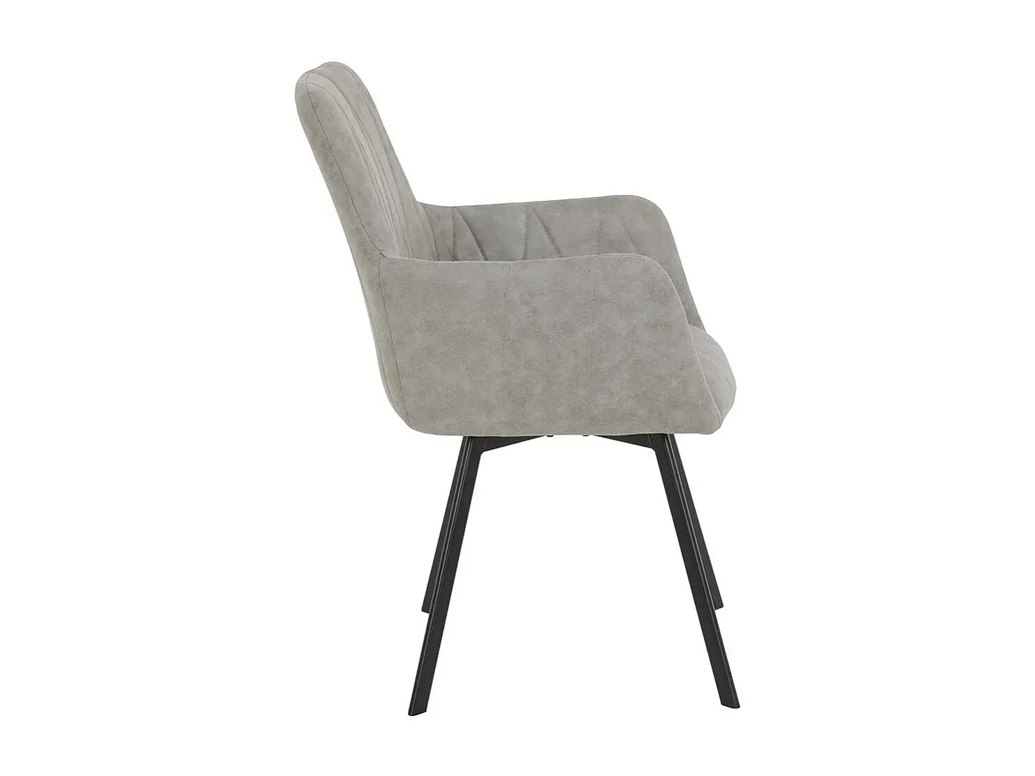 Drehstuhl für Esszimmer in Hellgrau, 2er Set