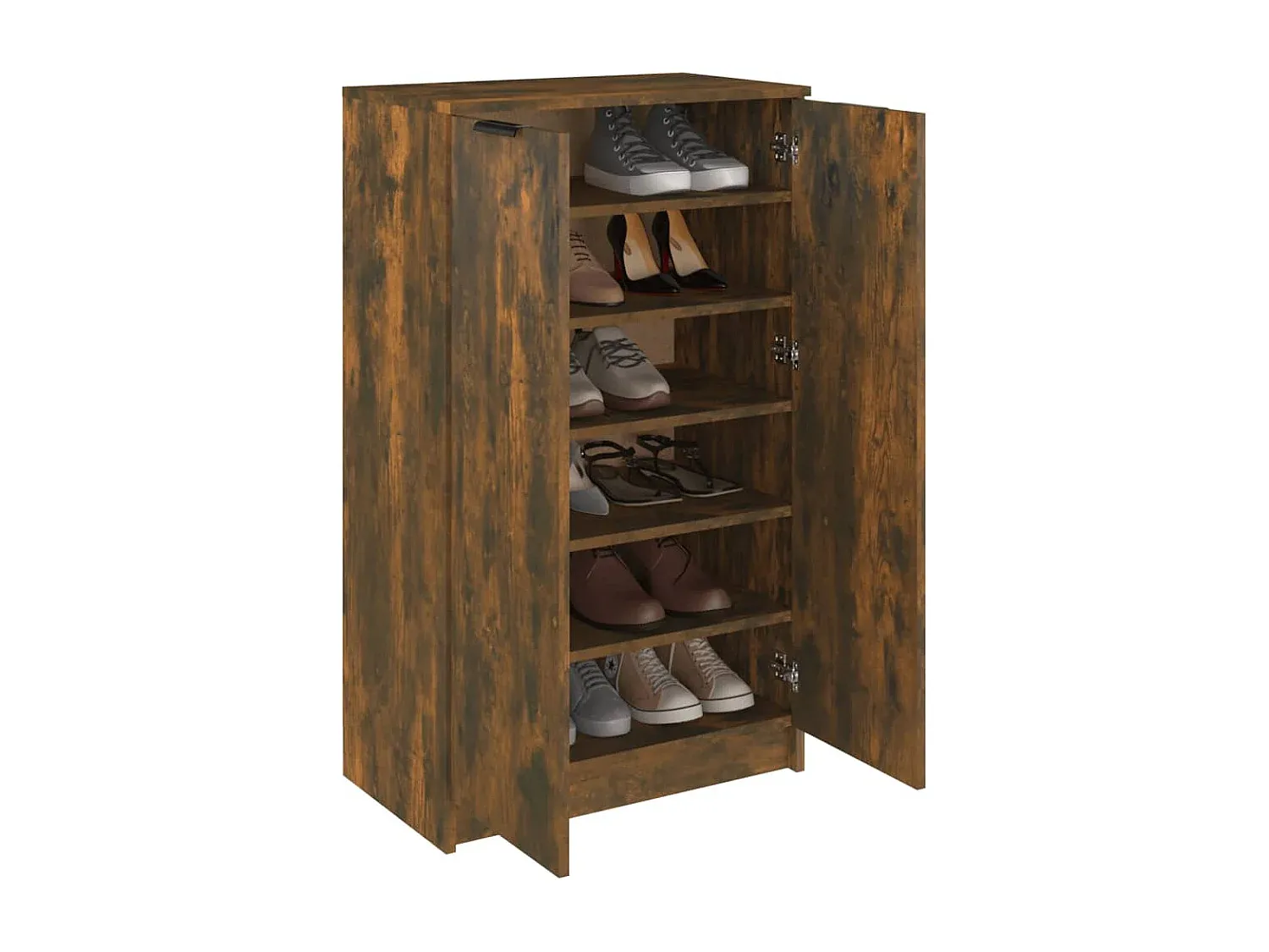 Moderner Schuhschrank aus Räuchereiche 59x35x100 cm