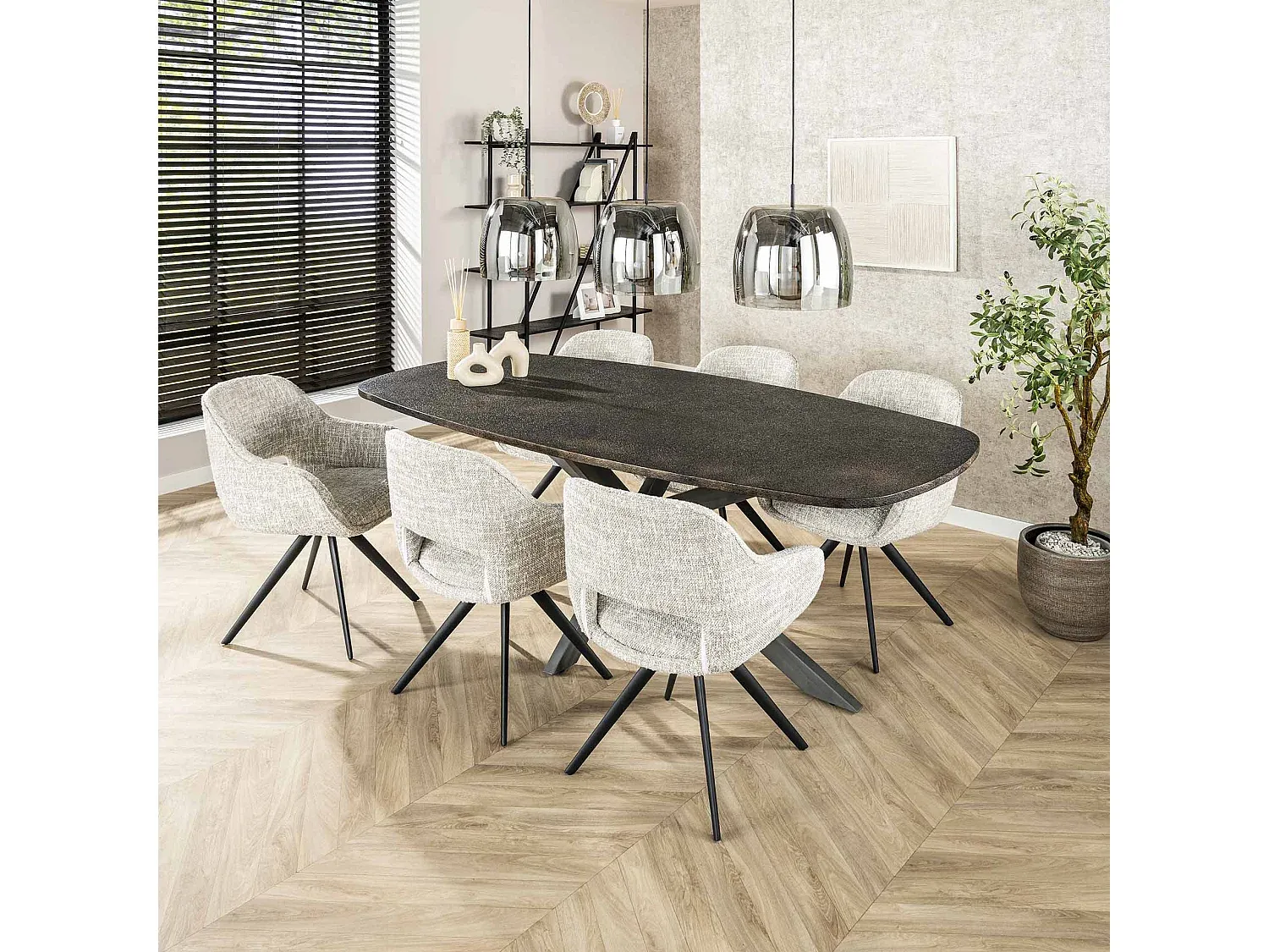 Schwenksessel mit Federmechanismus, Off White, 2er-Set