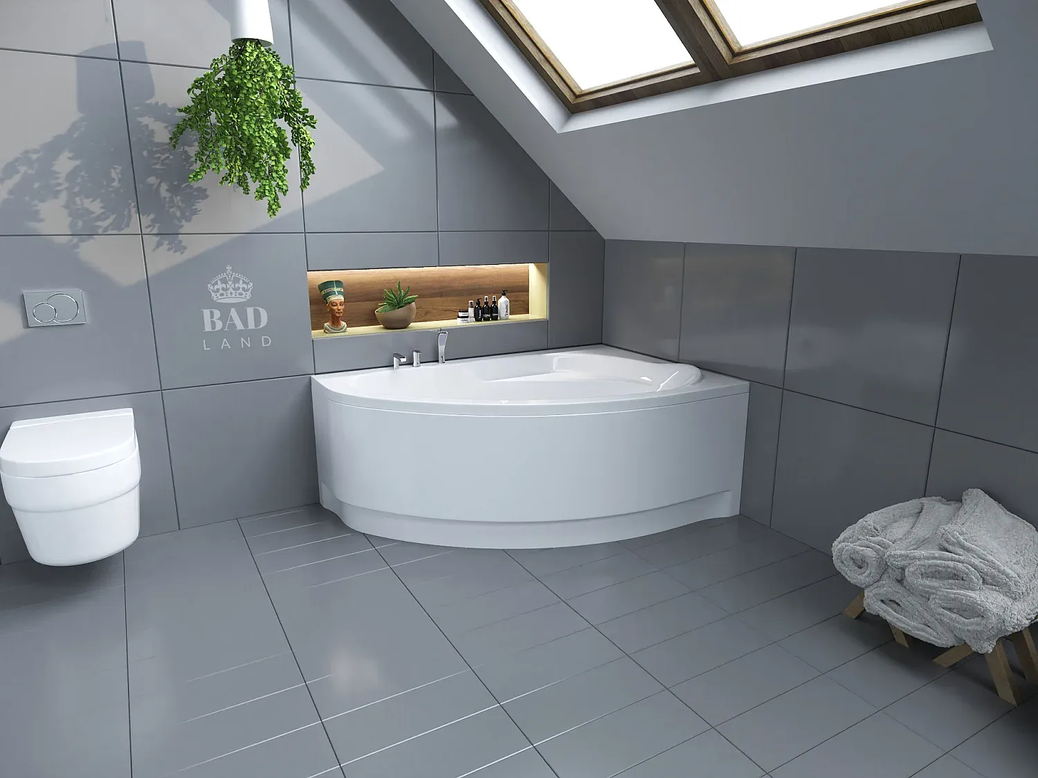 Eckbadewanne 150x100 cm mit Verkleidung