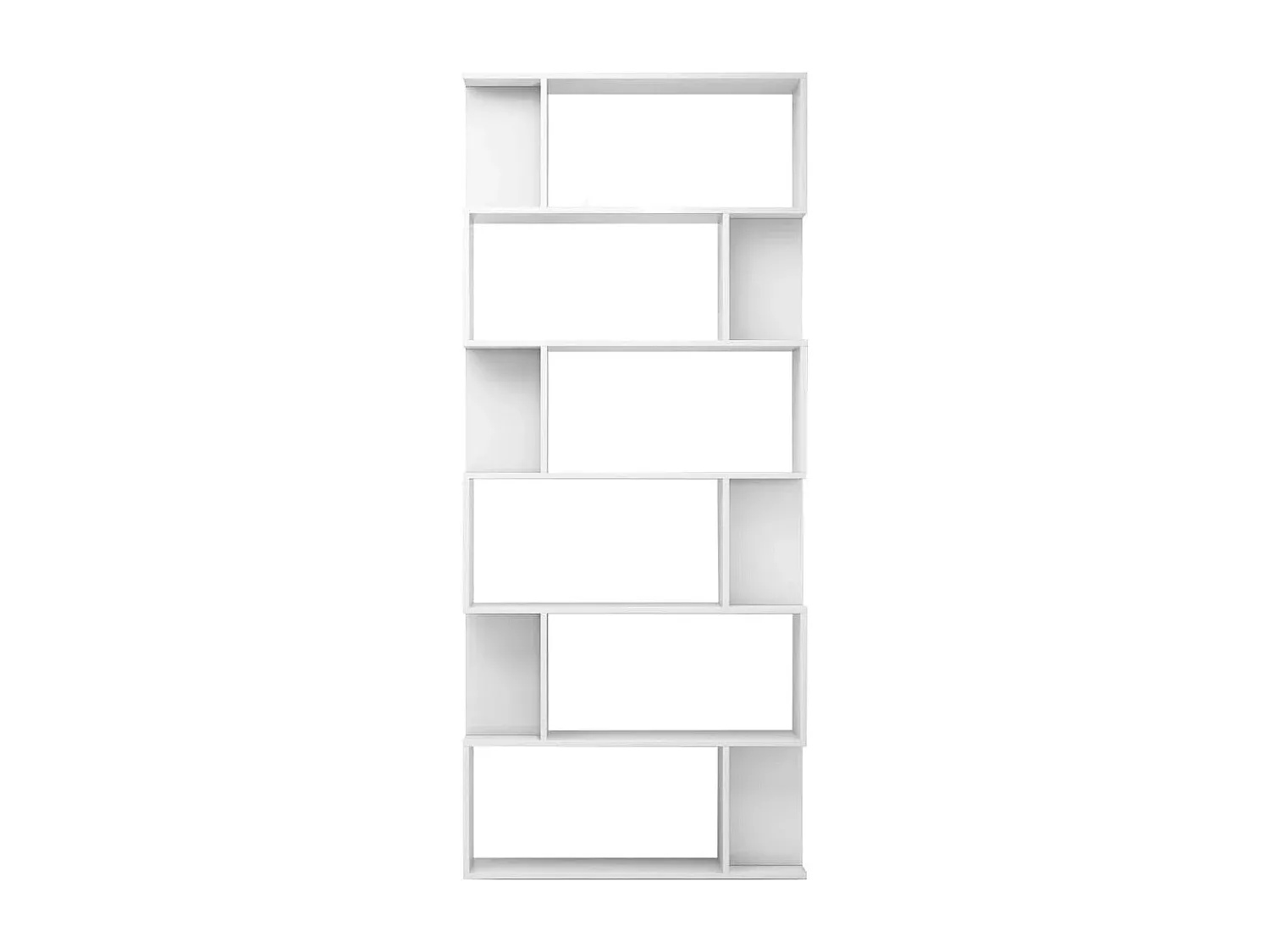 Hochglanz-Weiße Raumteiler Bücherregal 80x24x192 cm