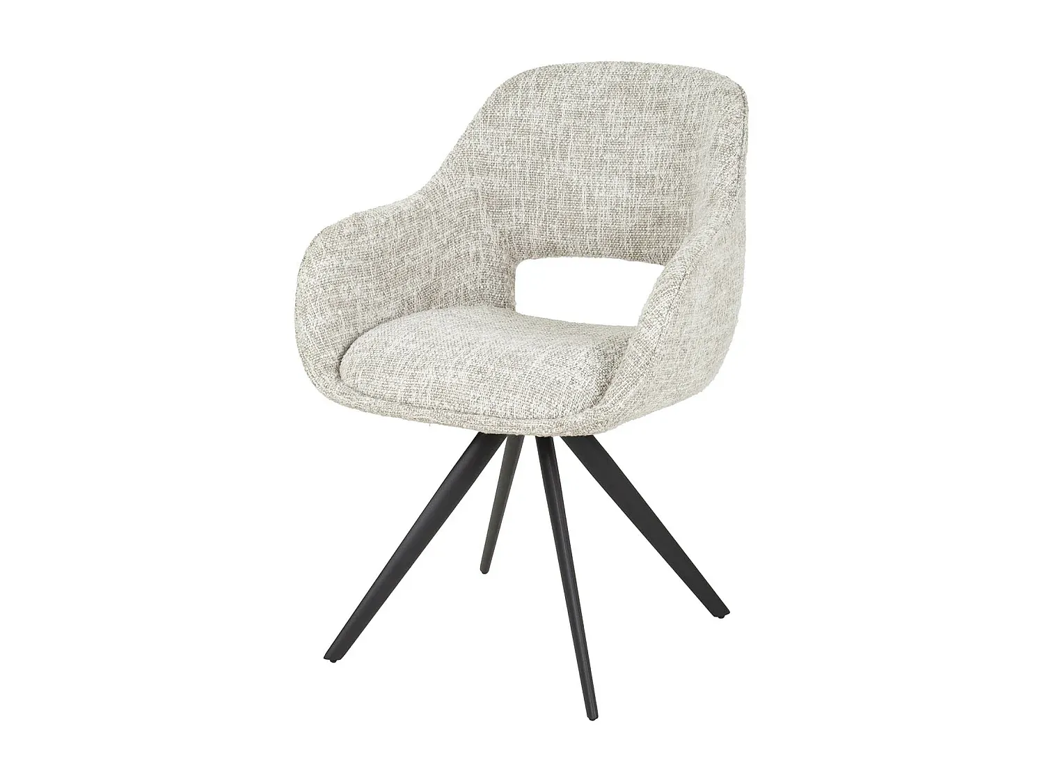 Schwenksessel mit Federmechanismus, Off White, 2er-Set