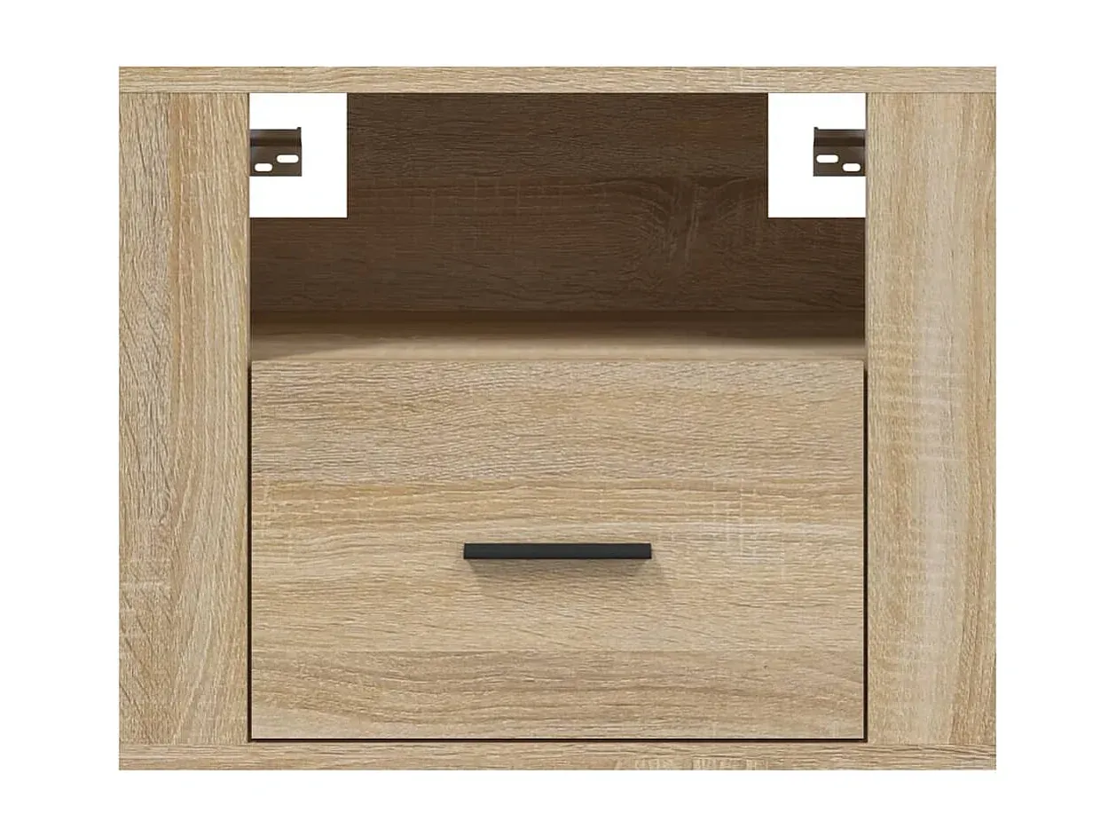 Wandmontierter Nachttisch aus Sonoma-Eiche, 50x36x40 cm