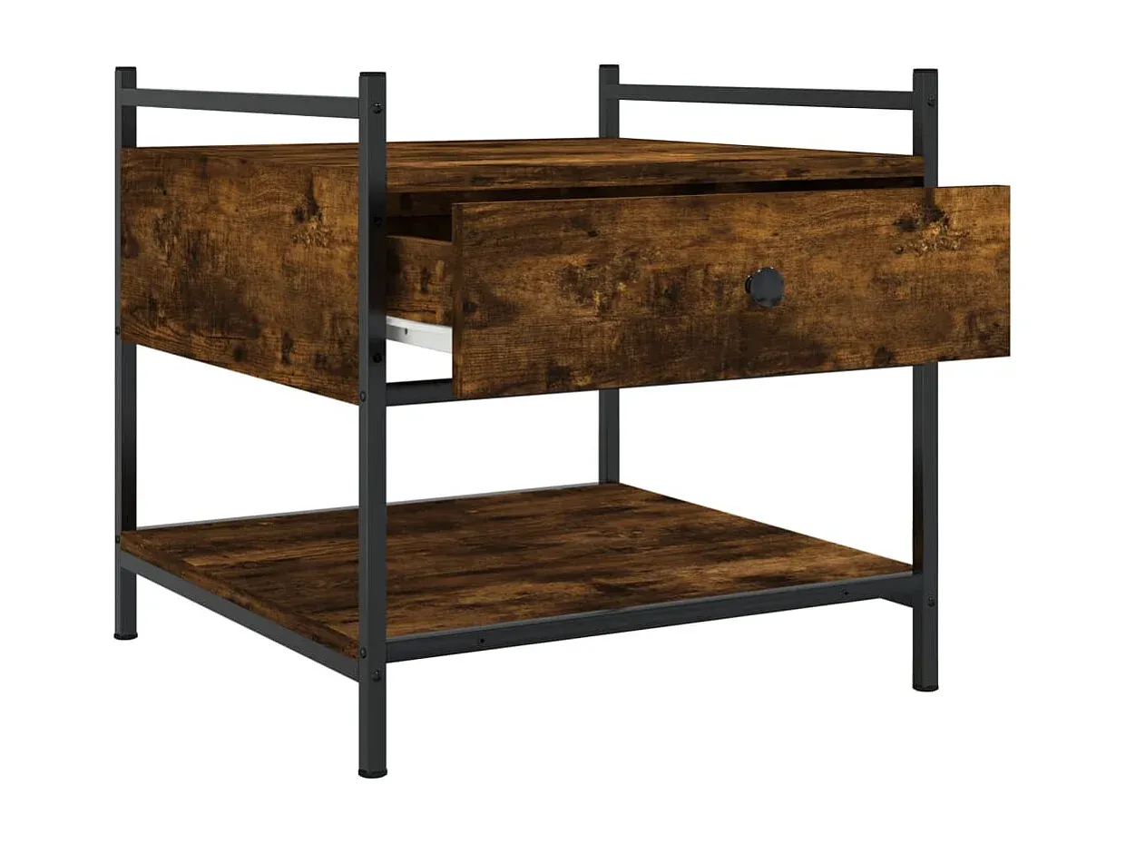 Moderner Couchtisch aus Räuchereiche, 50x50x50 cm