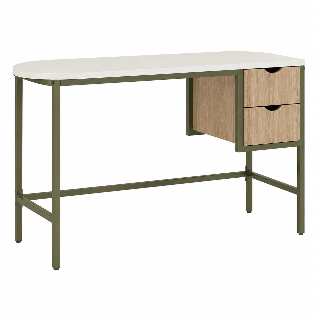 Escritorio moderno con cajones integrados y estructura metálica-cartkivo