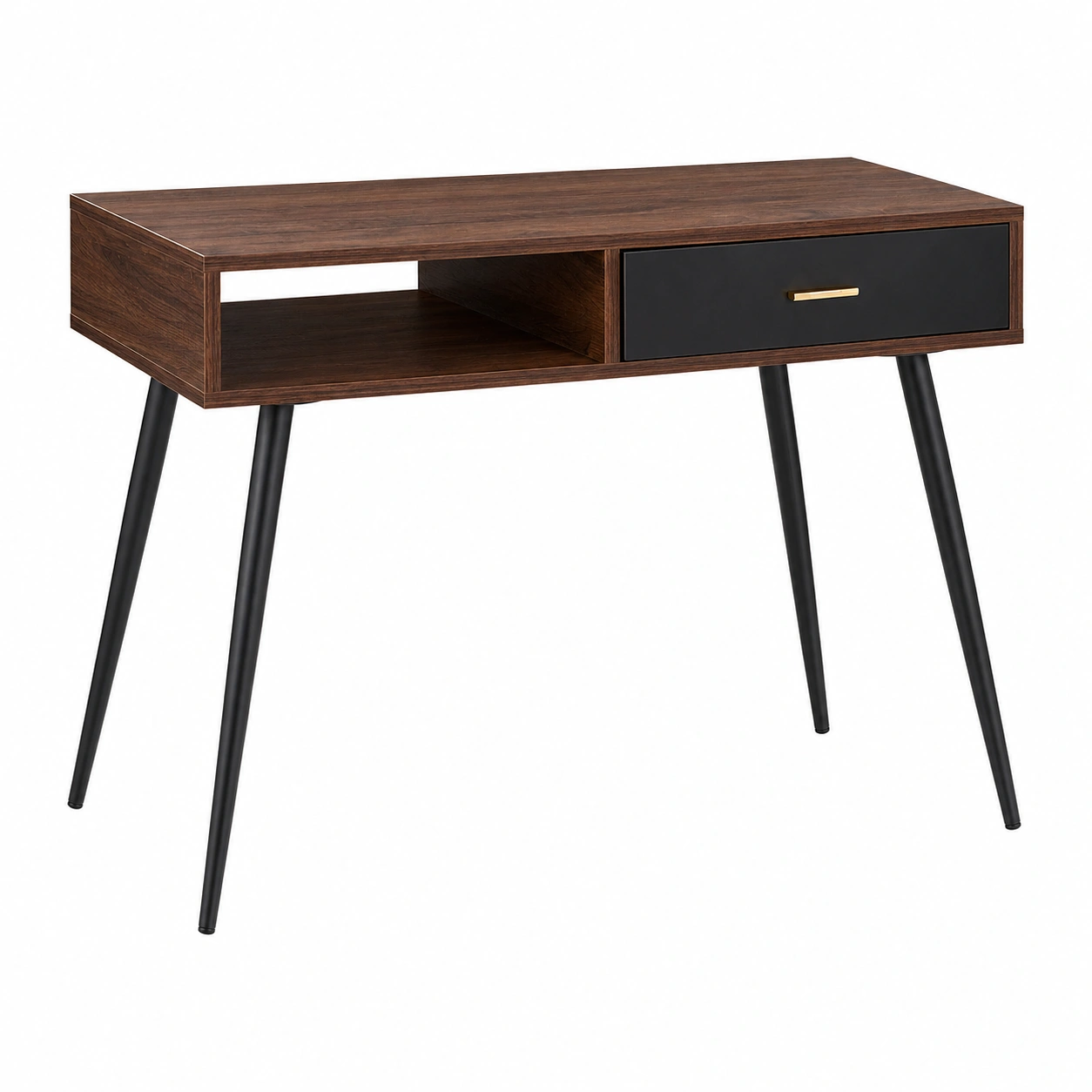 Escritorio compacto con cajon y estante abierto 100 x 48 cm estilo moderno-cartkivo