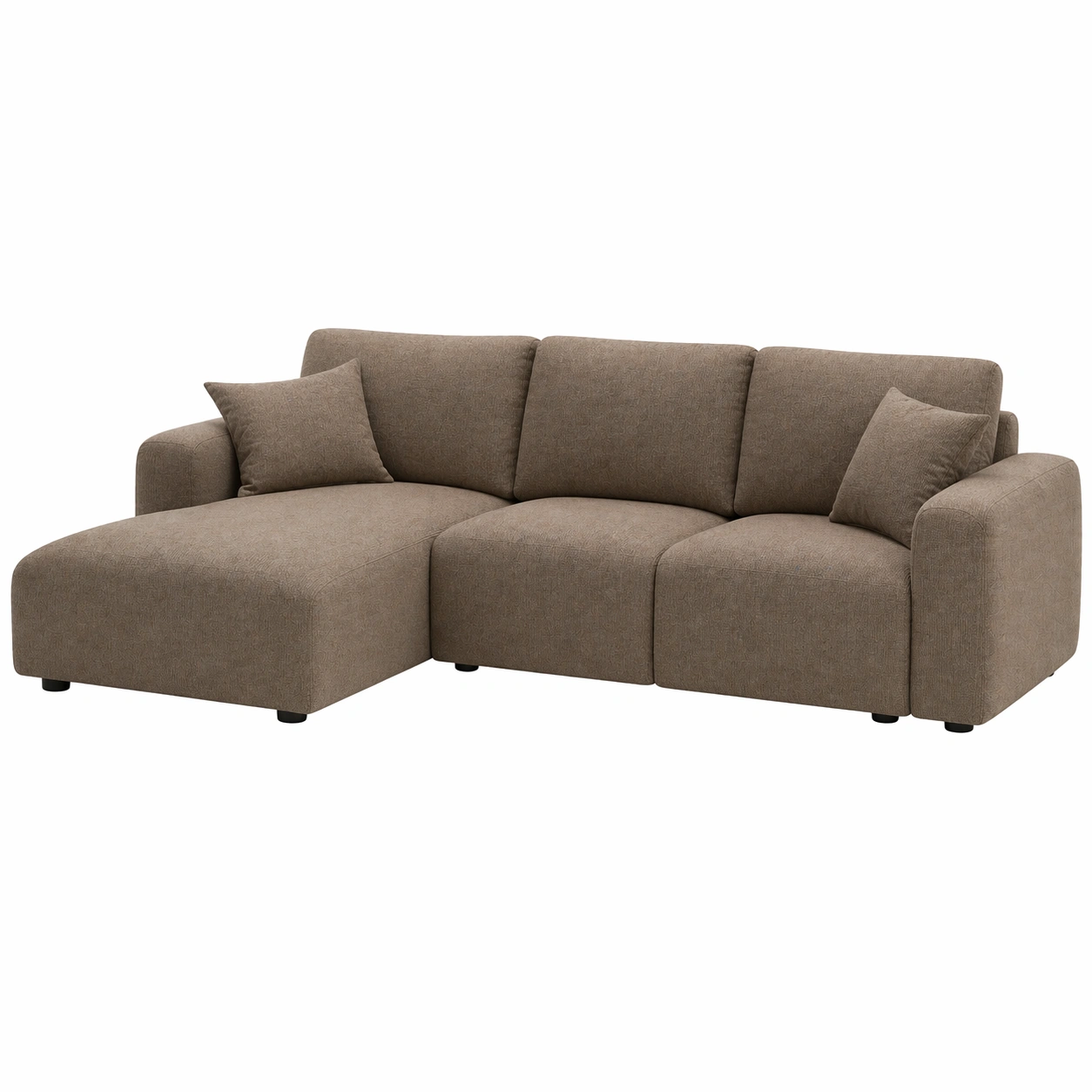 Sofá chaise longue de 3 plazas con dise?o compacto y estilo contemporáneo acolchado-cartkivo