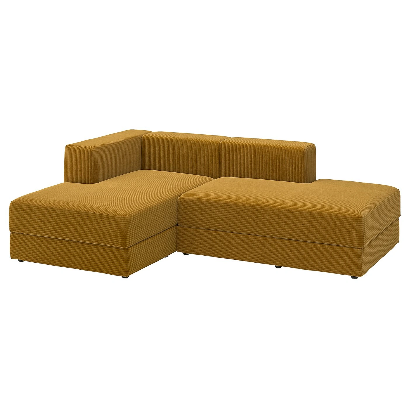 Chaise longue módulos amarillo-marrón para sala-cartkivo
