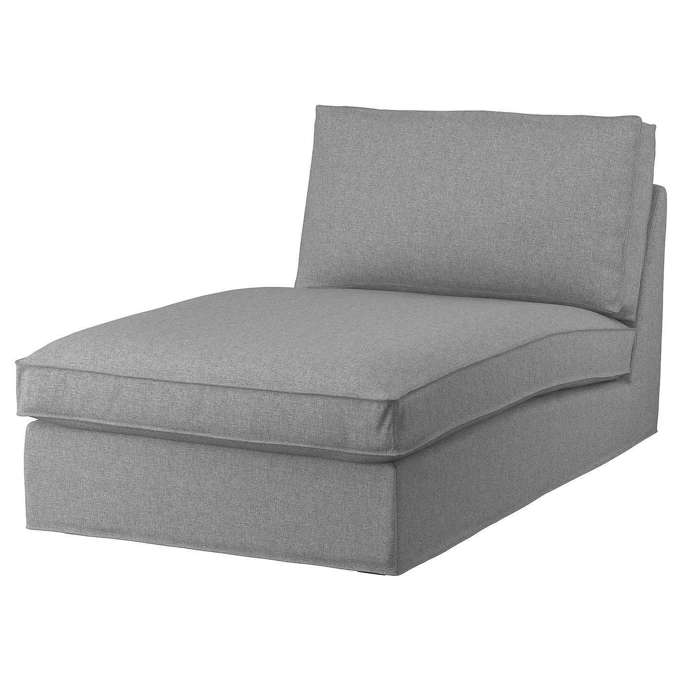 Chaise longue beige gris con asiento amplio-cartkivo