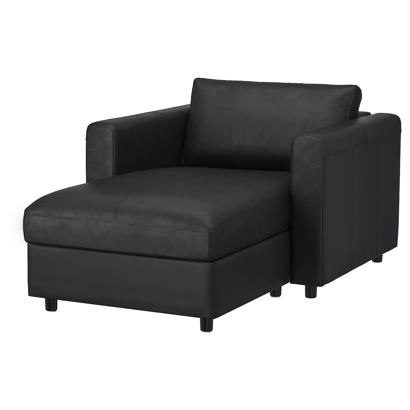Chaise longue negro con tapizado elegante-cartkivo