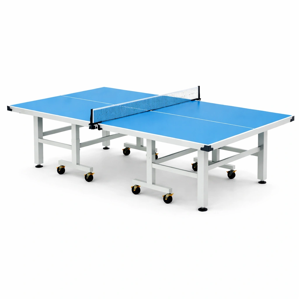 Tischtennisplatte Holz Stahl Blau 274x152x76 cm-NESTCAXIS