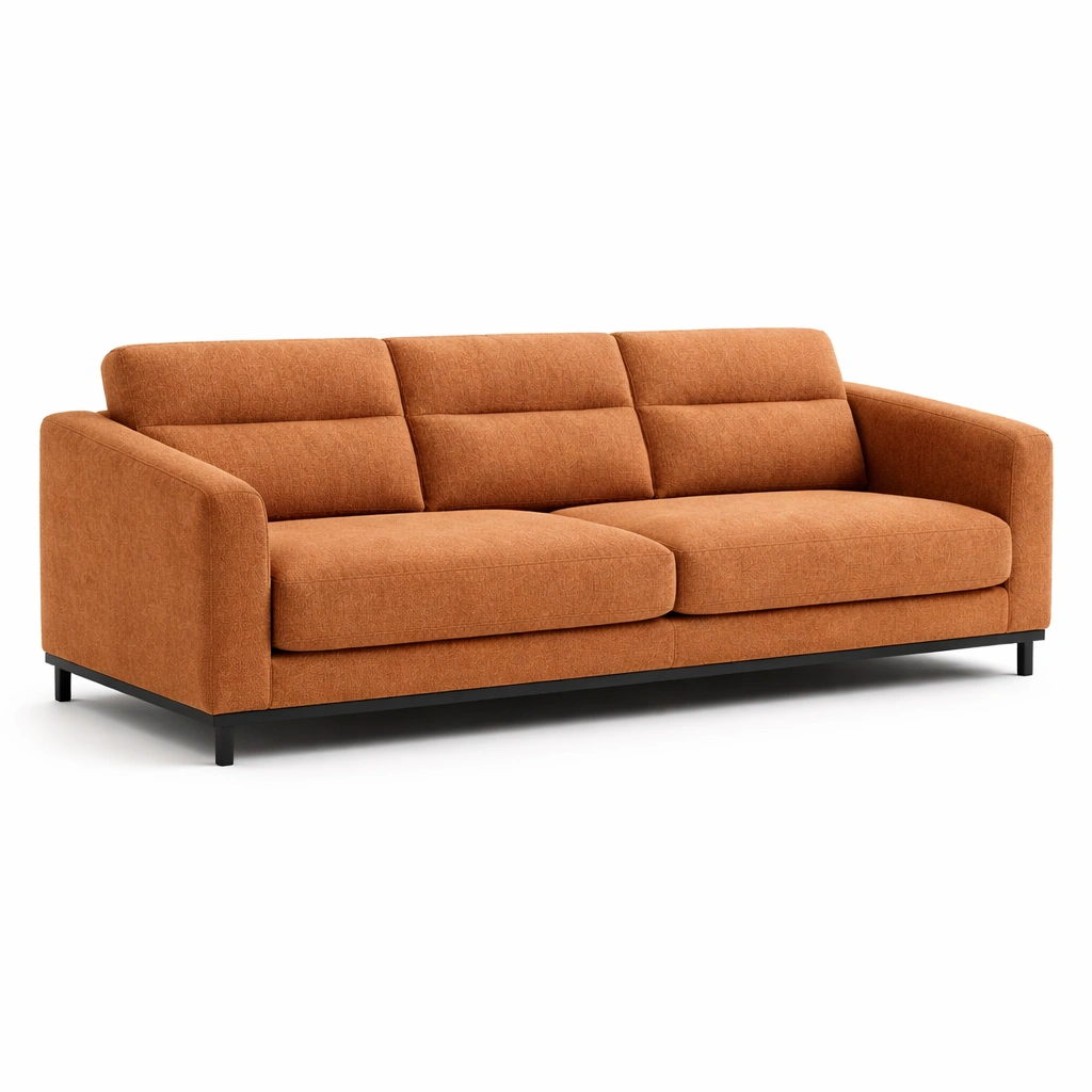 Sofa Stoffbezug Metallbeine Orange-NESTCAXIS