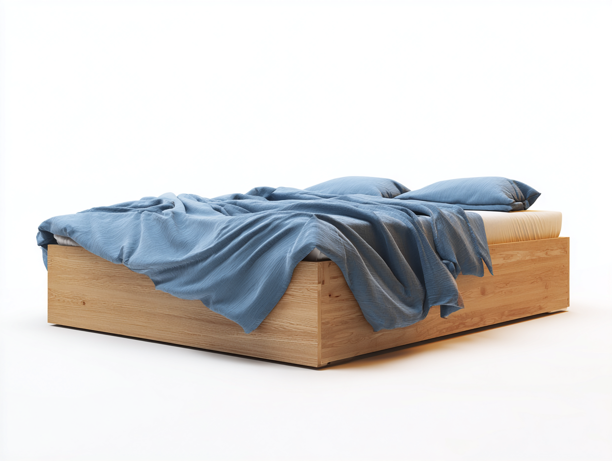 Letto matrimoniale - legno - 210x170x45 cm - marrone - stile moderno-Hacortahome