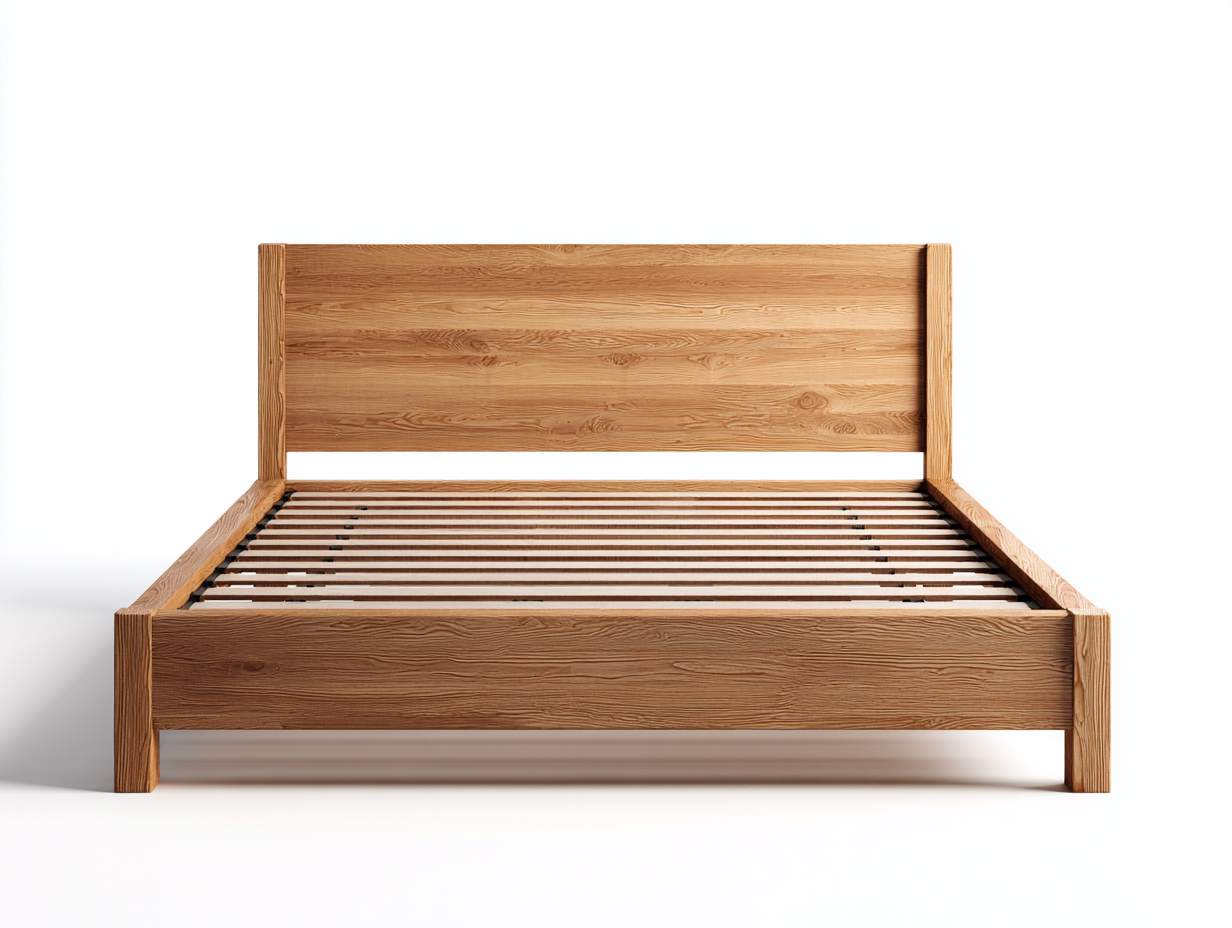 Letto matrimoniale-legno massello-212x172x98 cm-marrone-design moderno-Hacortahome