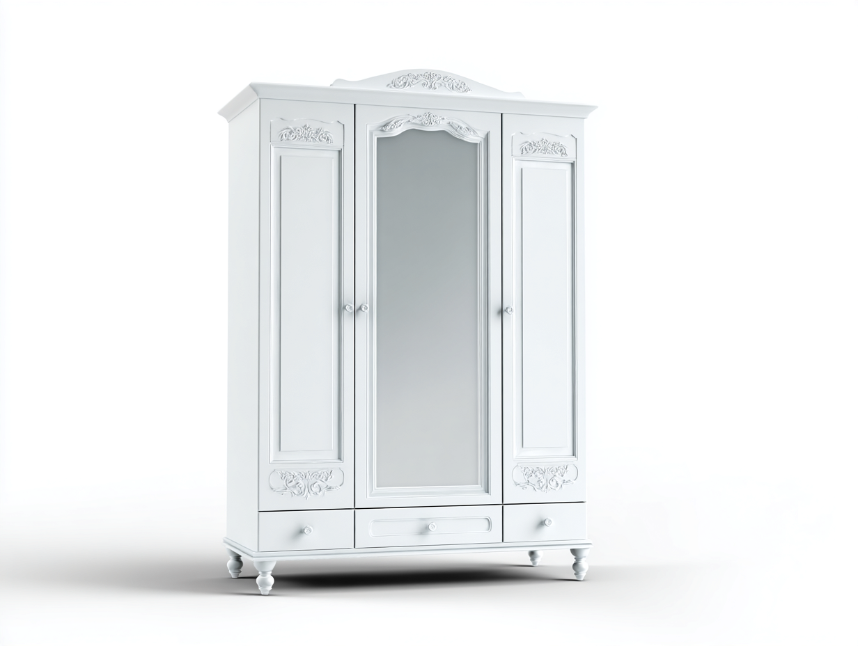 Armadio - legno-MDF-vetro - 145x60x205 cm - bianco - stile classico-Hacortahome