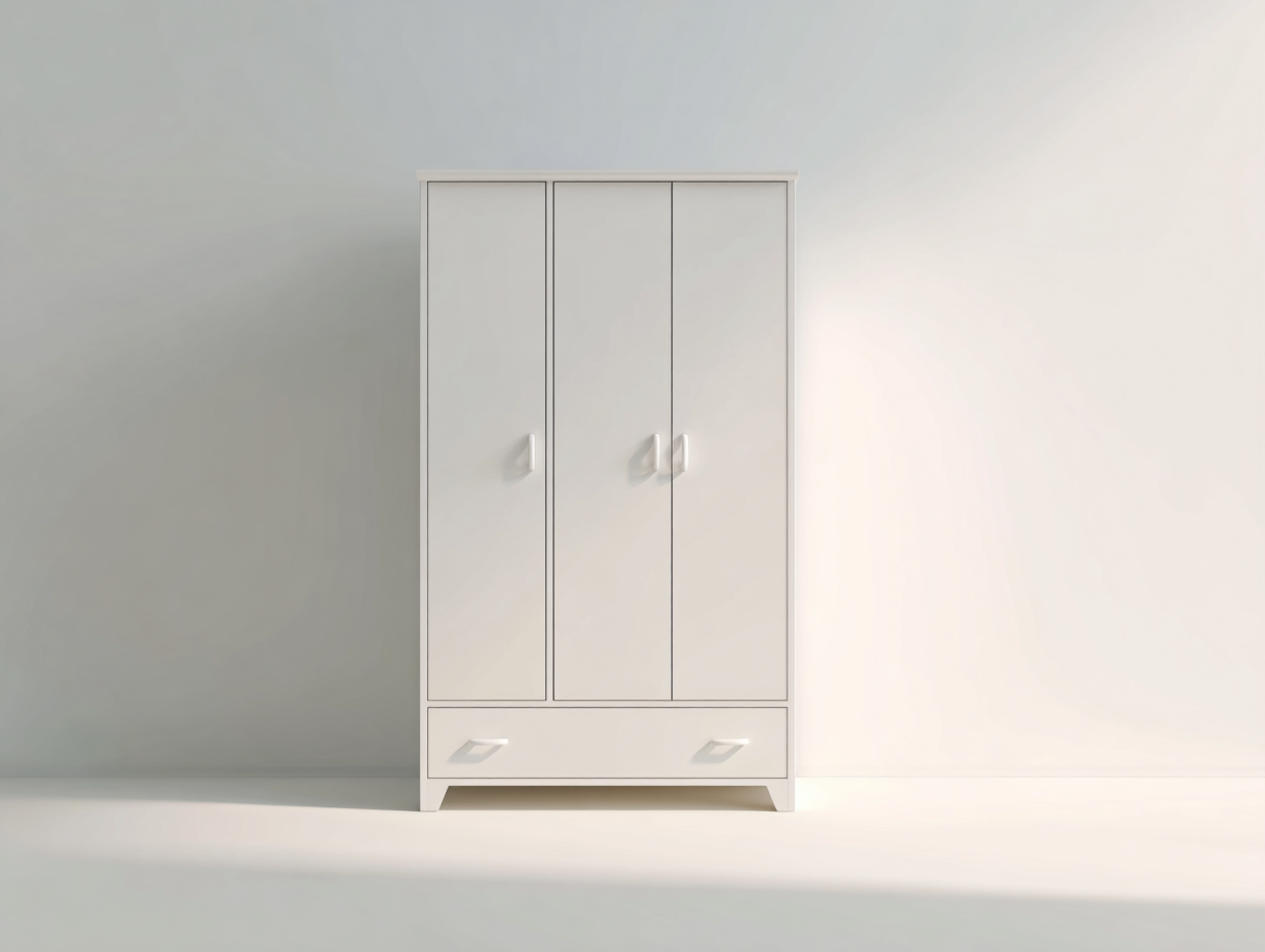 Armadio - legno-MDF - 118x55x185 cm - bianco - stile moderno-Hacortahome