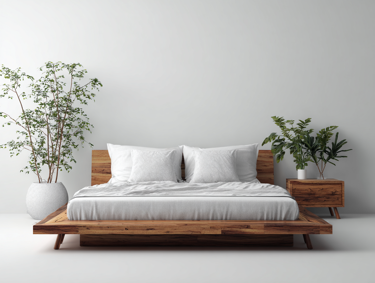 Letto matrimoniale - legno - 208x168x95 cm - marrone - stile moderno-Hacortahome