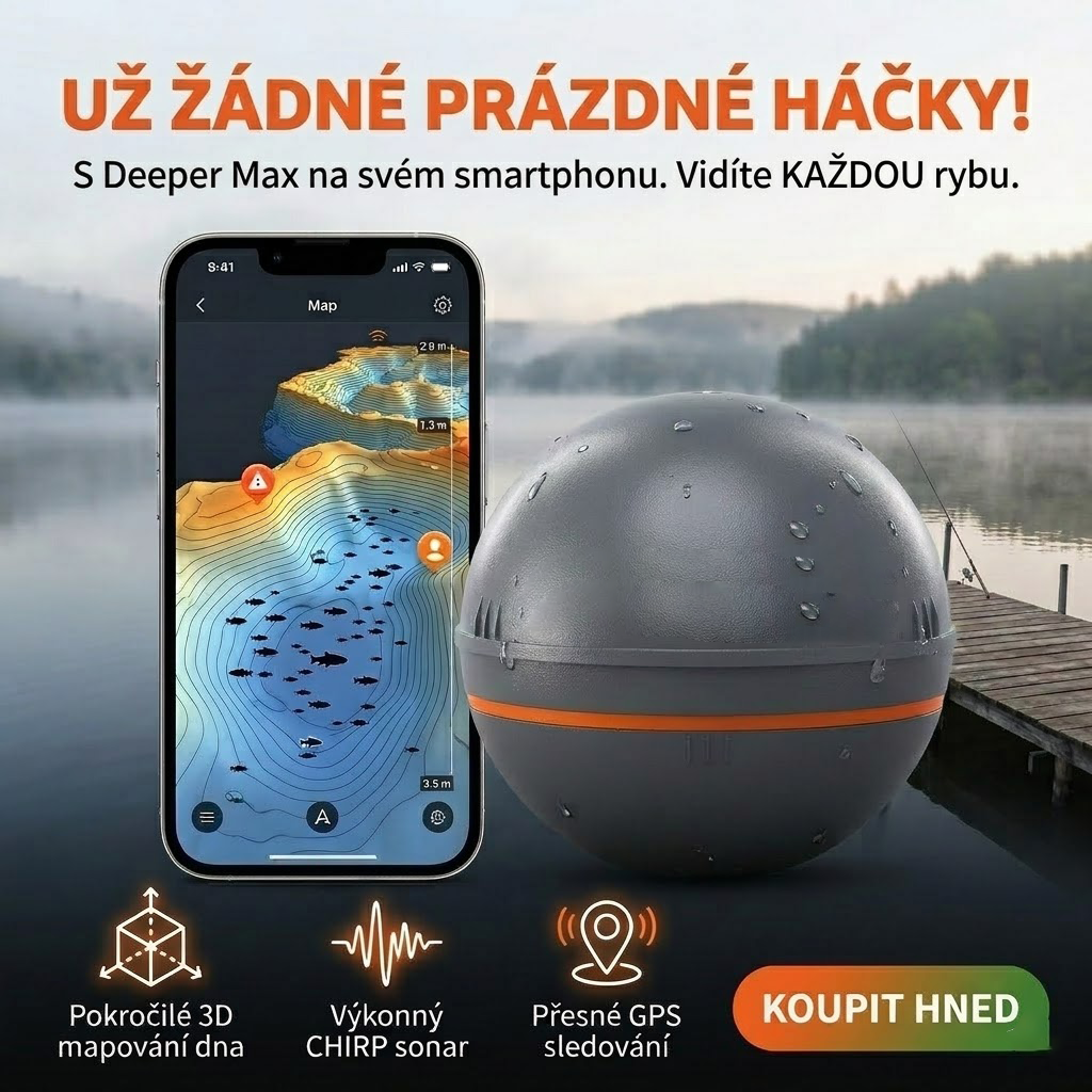 Špičkový nahazovací CHIRP sonar a GPS vyhledávač ryb