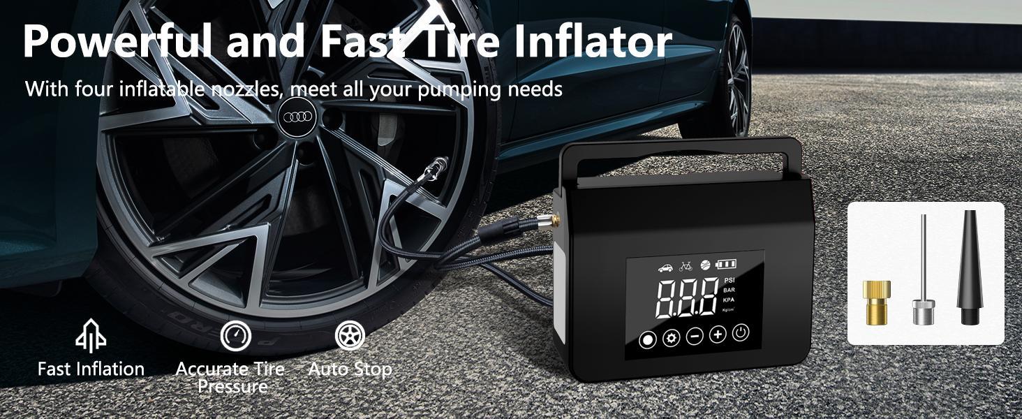 【Hieha】2026 All-Season Savior – 4000A Car Jump Starter with 150PSI Tire Inflator, 15000mAh Power Bank & LED Light, Reliable in -20°F, Compatible with Most Cars & Trucks, For All Driving Situations