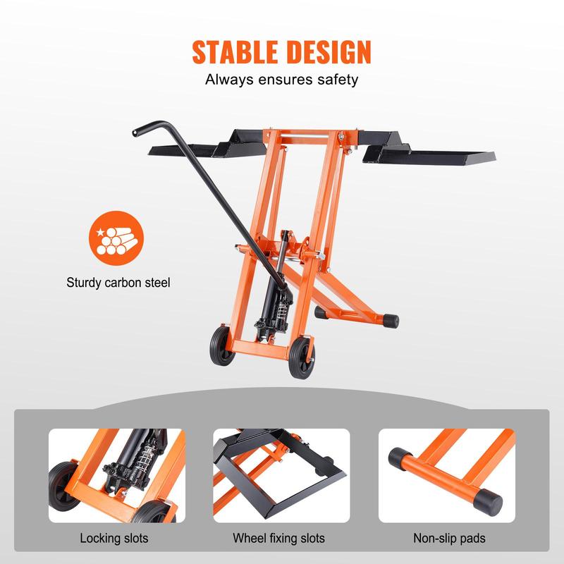 Lawn Mower Lift with Hydraulic Jack, 500 Lbs Weight Capacity