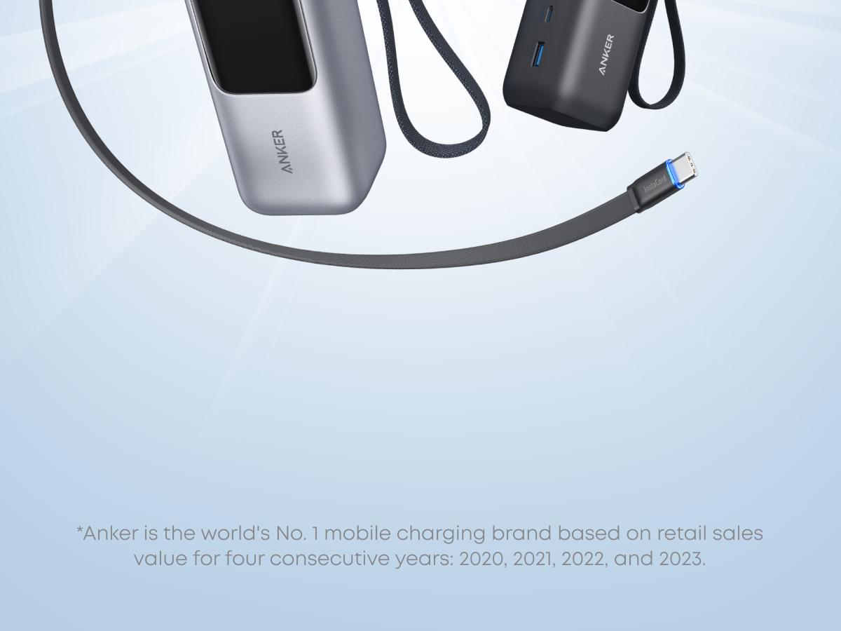 #SummerVibes Anker Portable Laptop Power Bank with Built-In Cables, 25,000mAh High-Capacity Battery, Fast Charging for 4 Devices, Ideal for Office and Trips, Compatible with iPhone 17/16, MacBook, Galaxy, and More summervibes