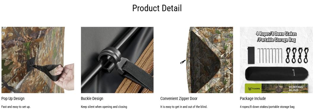 【Tidewe Hunting Winter】Tidewe Amazing Offer 270&deg; See Through 1-2/2-3/3-4/4-6 Person Hunting Blind, Pop Up Ground Deer Blind Tent