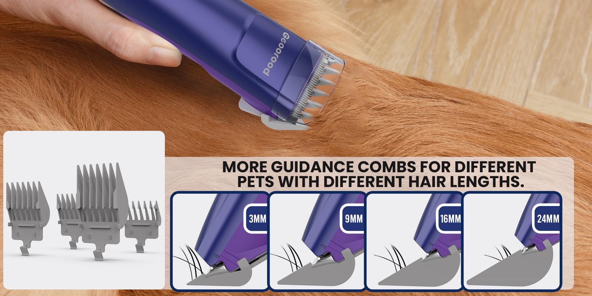 【Geoorood】 Geoorood Dog Grooming All-in-One Kit with Vacuum Brush 2.5L Large Pog, Stainless Steel Blades Lightweight Design 13KPa Suction Force Portable Cleaning Set #Summervibes #petlovers