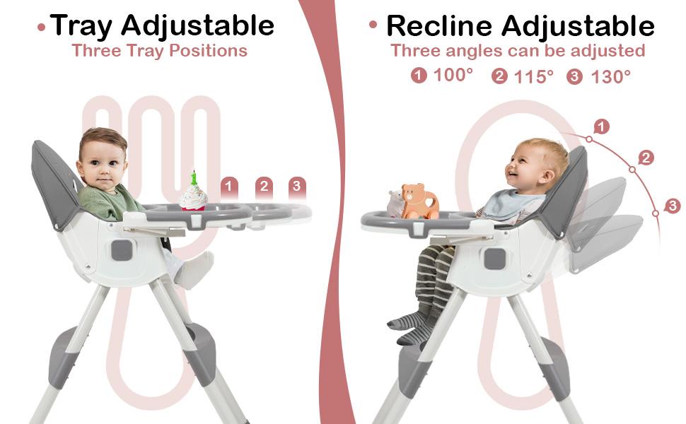 【Mothers Day gift】Baby High Chair 6 in 1 Convertible High Chair with 5-Point Safety Harness, Adjustable Dining Tray, Easy to Clean Surface, Robust Design, #SummerVibes 【Mothers Day gift】Baby High Chair 6 in 1 Convertible High Chair with 5-Point Safety Harness, Adjustable Dining Tray, Easy to Clean Surface, Robust Design, #SummerVibes