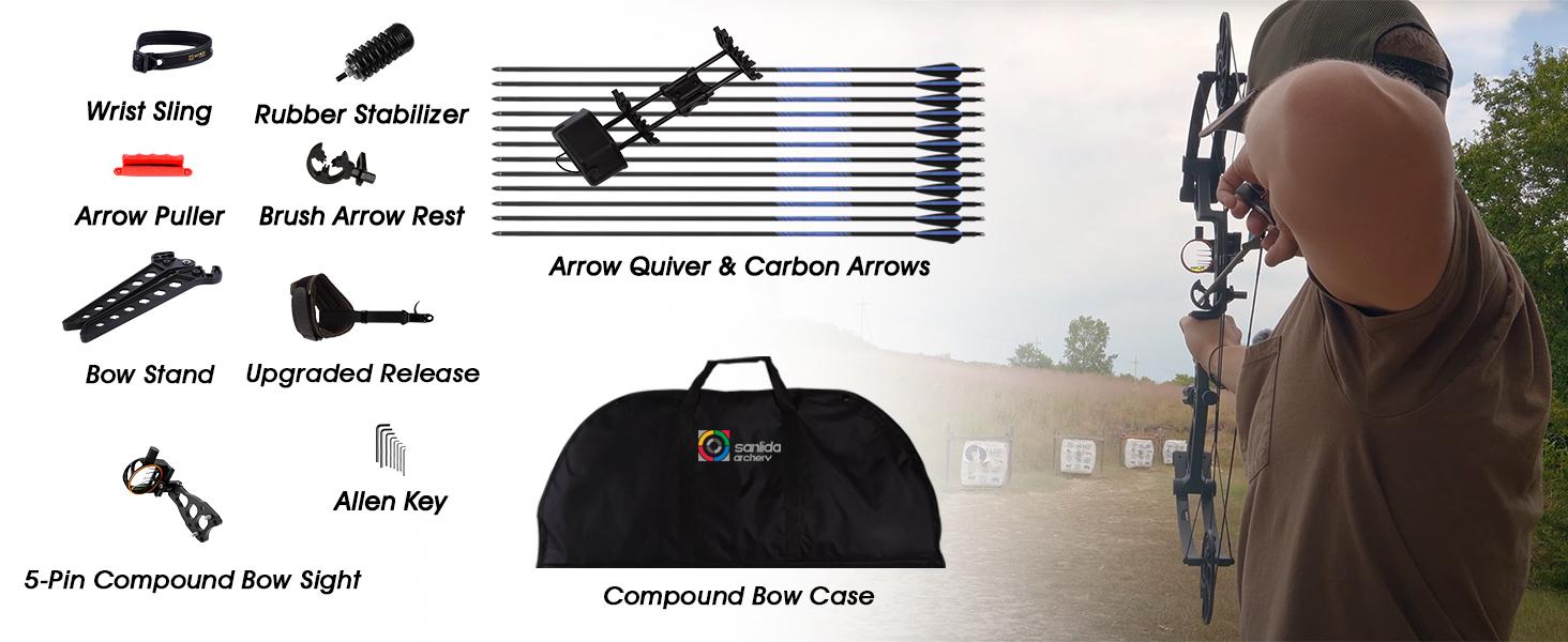 Sanlida Archery Dragon X7 Ready to Hunt Compound Bow Package for Adults, Archery Compound Bow and Arrow Set, 0-70 Lbs Draw Weight, No Bow Press Needed, Limited Life-time Warranty (RH Only) Sanlida Archery Dragon X7 Ready to Hunt Compound Bow Package for Adults, Archery Compound Bow and Arrow Set, 0-70 Lbs Draw Weight, No Bow Press Needed, Limited Life-time Warranty (RH Only)