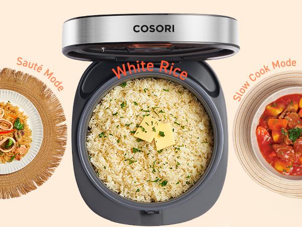 COSORI 18-in-1 Multifunction Rice Cooker - 5-Qt Electric Programmable Slow Cooker with Steam, 24H Warm, Fuzzy Logic, Nonstick Pot & 50 Recipes, Kitchen Appliance SummerWins
