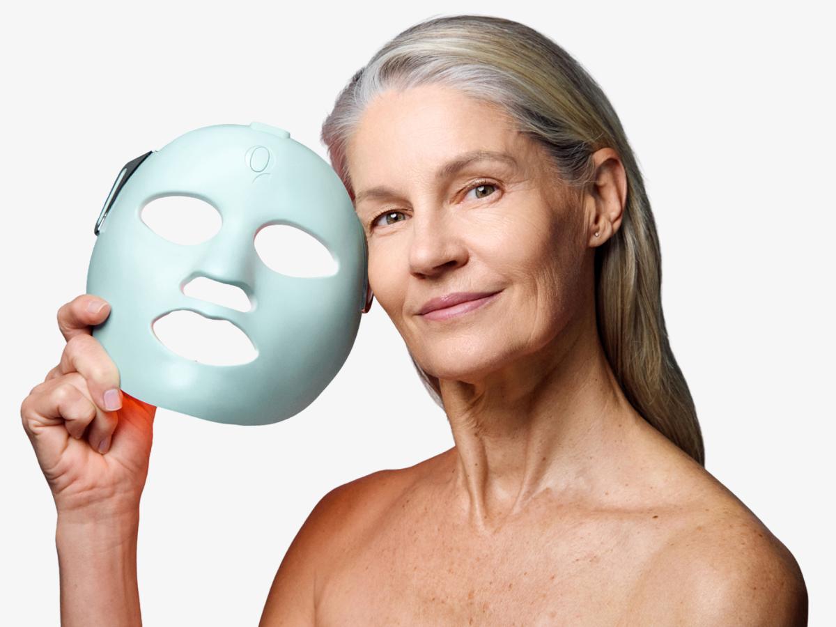 Qure LED Light Therapy Mask for Face - FDA Cleared for Wrinkles & Acne Treatment with 3 Modes, 5 Facial Areas &  5 Lights: Red, Deep-Red, Blue, Amber & Infrared, 3-Min Daily, Eye-Protection, Smart App