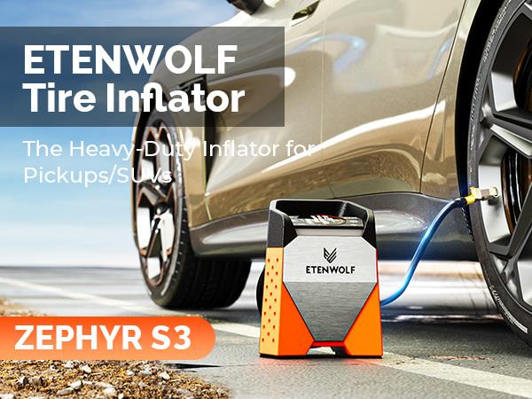 ETENWOLF 160PSI Car Air Pump & Tire Compressor, Portable Cordless Pump with Auto Stop, 7800mAh Battery for Flat Tires, SUVs, Bikes – ZEPHYR S3 (Vivid Orange) Emergency Air Pump outdoorfun ETENWOLF 160PSI Car Air Pump & Tire Compressor, Portable Cordless Pump with Auto Stop, 7800mAh Battery for Flat Tires, SUVs, Bikes – ZEPHYR S3 (Vivid Orange) Emergency Air Pump outdoorfun
