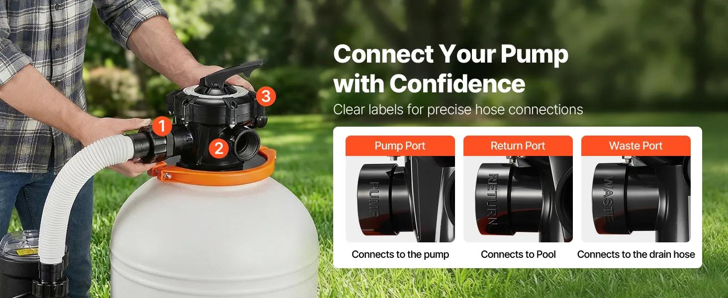 【fathersdaygift】VEVOR FlashPure Sand Filter Pump 16 in for Above Ground Pool1 HP 4400 GPHSwimming Pool Filter System with Timer6X Faster Filtration with Media InstalledLeak-ResistantReady to Use Out of BoxPool AccessoriesSwimming P 【fathersdaygift】VEVOR FlashPure Sand Filter Pump 16 in for Above Ground Pool1 HP 4400 GPHSwimming Pool Filter System with Timer6X Faster Filtration with Media InstalledLeak-ResistantReady to Use Out of BoxPool AccessoriesSwimming P