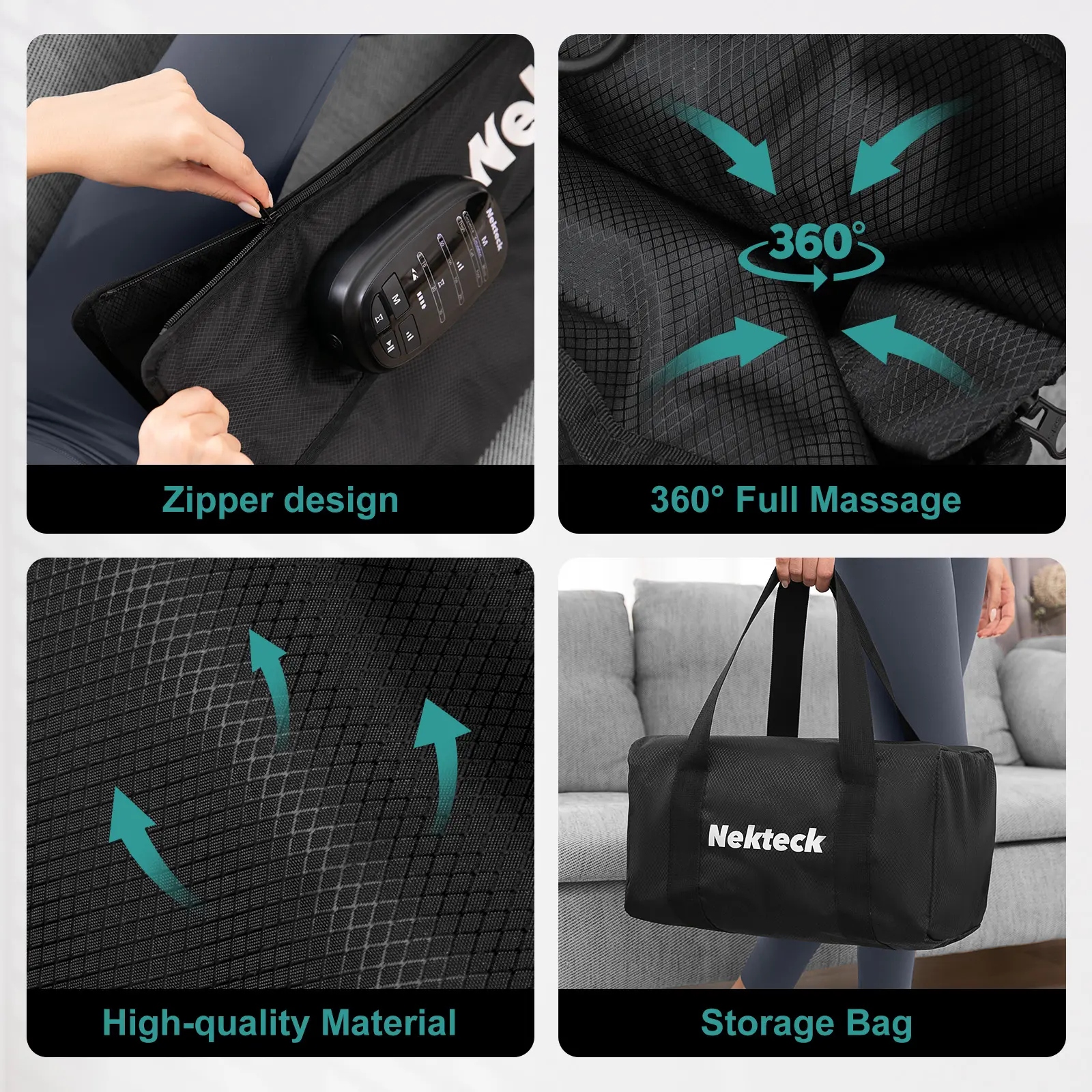 Cordless Leg Massager Recovery System (Single Leg Only), Air Compression Massage, Full Leg Boots for Circulation and Pain Relief Comfort Daily